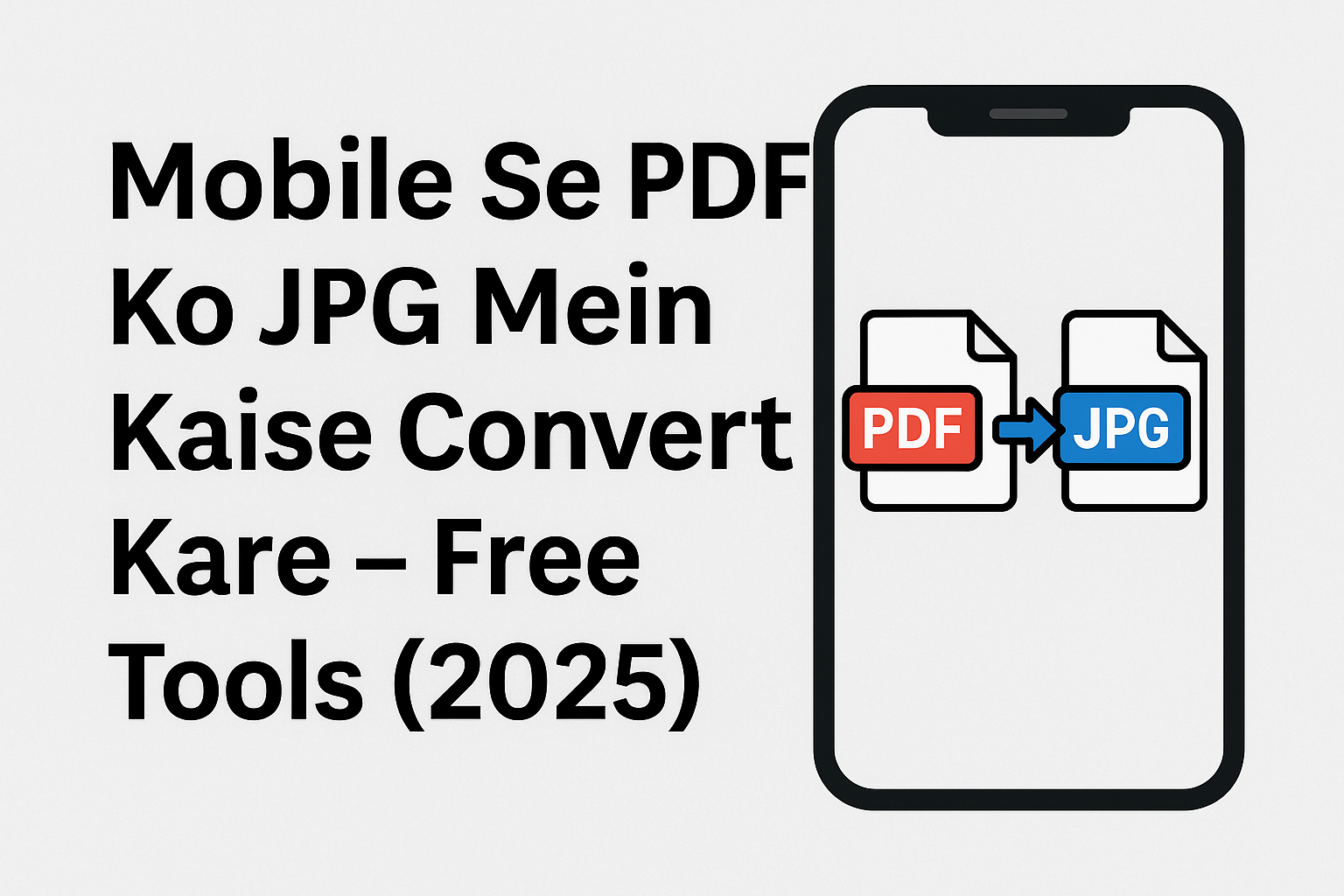 Mobile Se PDF Ko JPG Mein Kaise Convert Kare – Free Tools (2025)